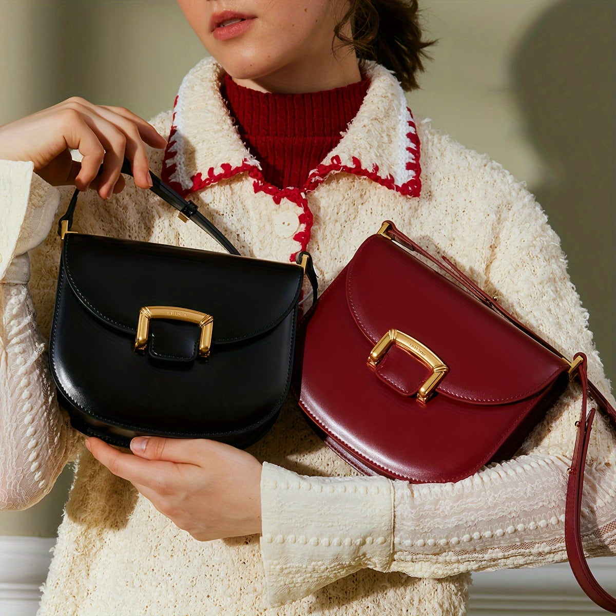 Trendy Saddle Bag - New Arrival, Retro Style, Crossbody, Shoulder Bag, Ladies Handbag, Wedding Bag, Stylish and Elegant Design