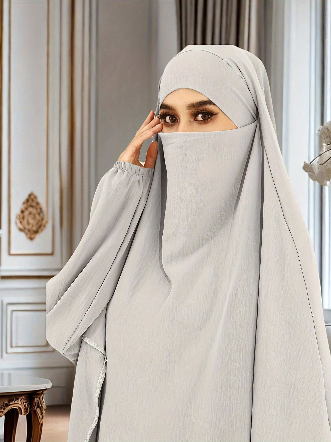 Chic Modest Long Sleeve Hijab Dress - Comfortable & Stylish Solid Color Crew Neck - Loose Fit for Casual Daily Wear - Perfect for Fashion-Conscious Women