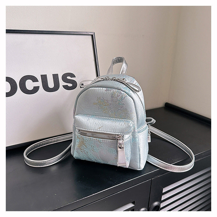 Korean Style Niche Mini Backpack Summer Girls' Bags Advanced Texture Simple One-Shoulder Crossboby Bag