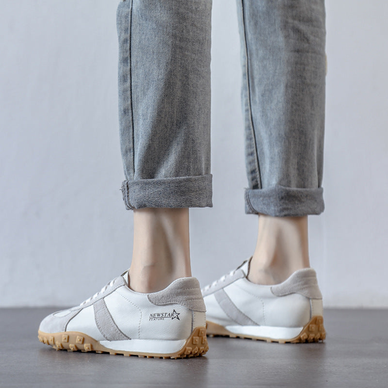 ikearlax German Training Shoes Soft Leather White Shoes Women's Soft Bottom Soft Surface Women's Shoes New Cortez Casual Sneaker