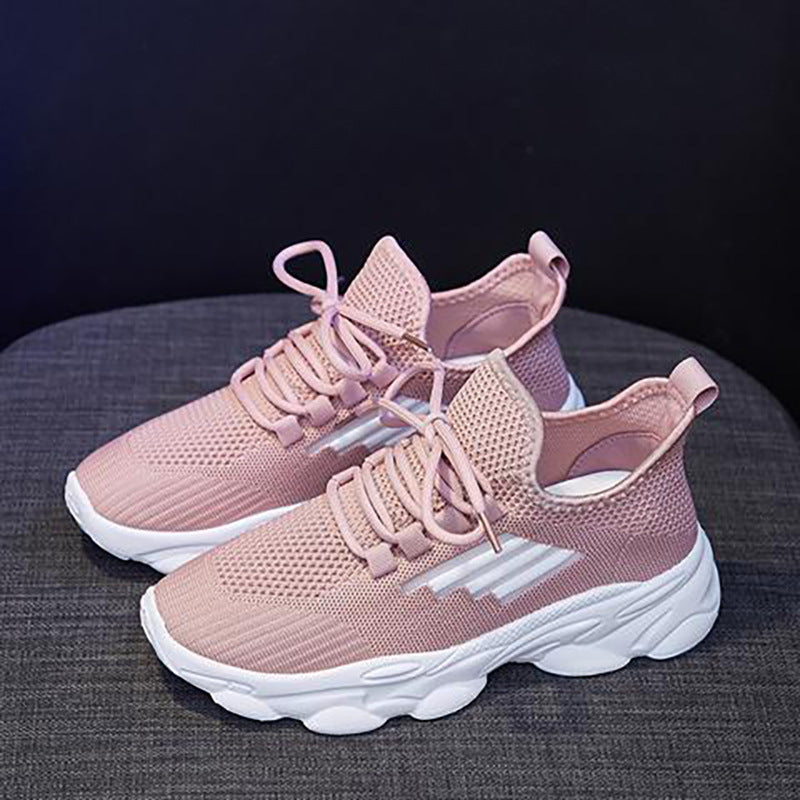 ikearlax Cross-Border Spring and Summer New Korean Style Stylish Women's Shoes Breathable Flying Woven Coconut Shoes Women's Sports Casual Fashion Shoes