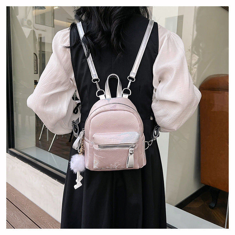 Korean Style Niche Mini Backpack Summer Girls' Bags Advanced Texture Simple One-Shoulder Crossboby Bag
