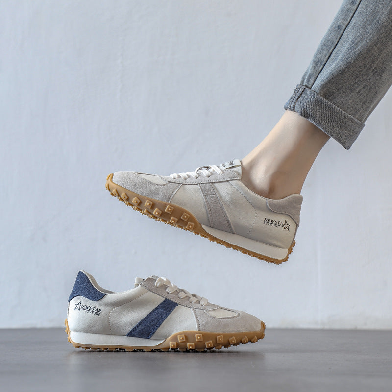 ikearlax German Training Shoes Soft Leather White Shoes Women's Soft Bottom Soft Surface Women's Shoes New Cortez Casual Sneaker