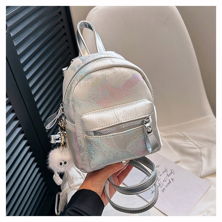 Korean Style Niche Mini Backpack Summer Girls' Bags Advanced Texture Simple One-Shoulder Crossboby Bag