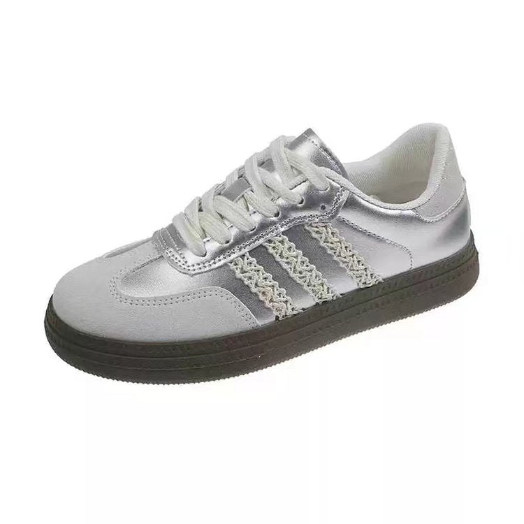ikearlax Retro Lace Edge Sneaker Spring and Autumn Best-Selling German Training Casual Shoes Simple Cortez Women's Shoes Wholesale