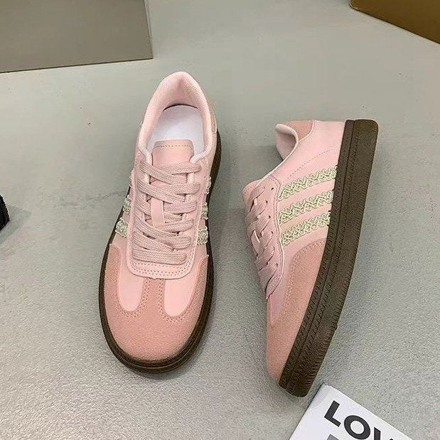 ikearlax Retro Lace Edge Sneaker Spring and Autumn Best-Selling German Training Casual Shoes Simple Cortez Women's Shoes Wholesale