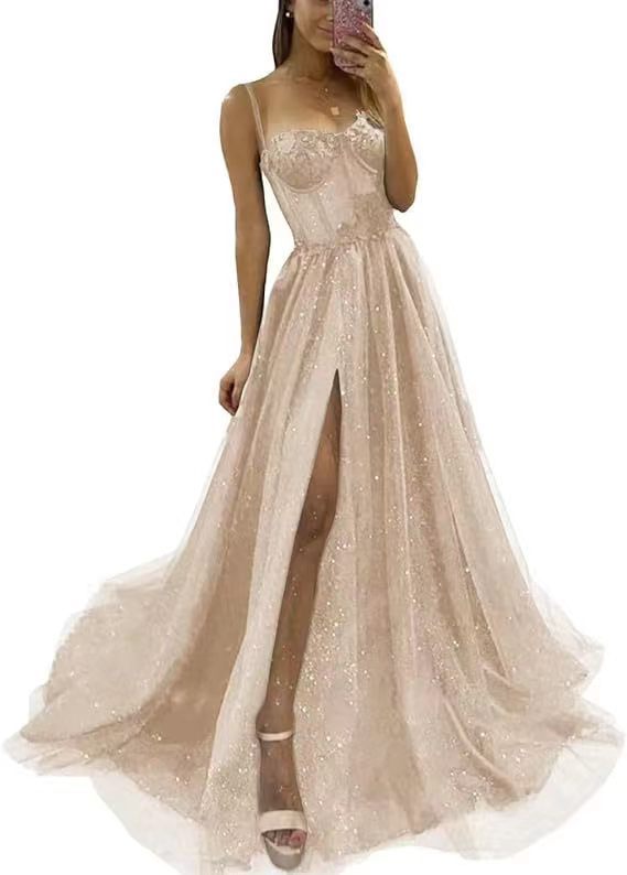 IKEARLAX European and American Foreign Trade Wish Sexy New Long Elegant Sexy Black Bottoming Dress