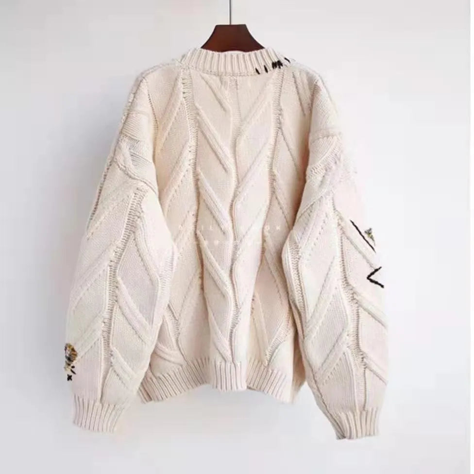 Designers Clothes Women Sweaters Winter Cardigan Cashmere Blend Fashion High Quality 3 Colors Costume 66