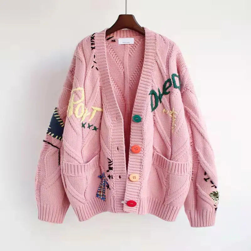 Designers Clothes Women Sweaters Winter Cardigan Cashmere Blend Fashion High Quality 3 Colors Costume 66