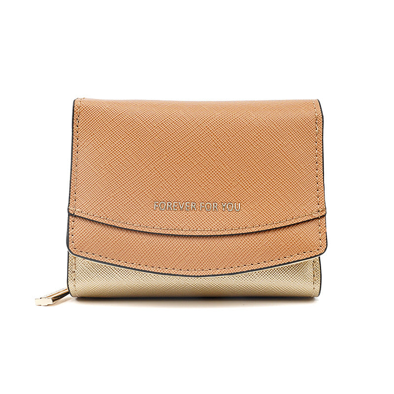 2023 New Short PU Leather Cross Pattern Women's Wallet Coin Purse Clip Factory Wholesale Large Capacity Multiple Card Slots